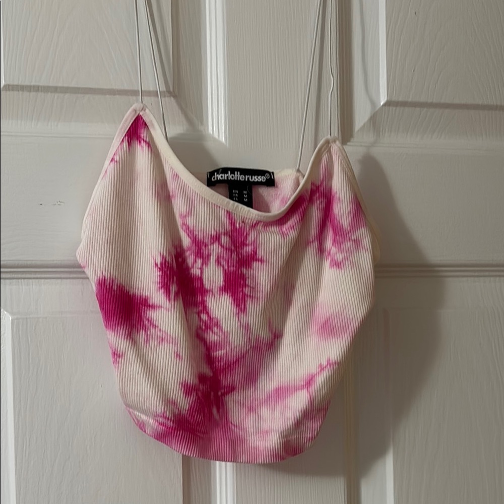 Charlotte Russe Pink Sleeveless Crop Top